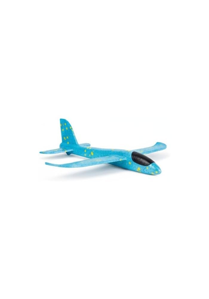 DAISO Small Assemble Type Glider - Blue Mini DIY Foam Plane for Kids - Image 2